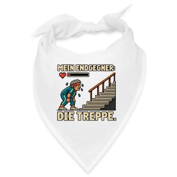 Mein Endgegner: Die Treppe - Bandana - Weiß - Vorne