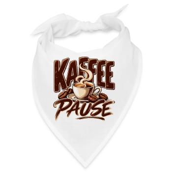 Kaffee Pause Schöne Geschenkidee für den Büro - Bandana - Weiß - Vorne