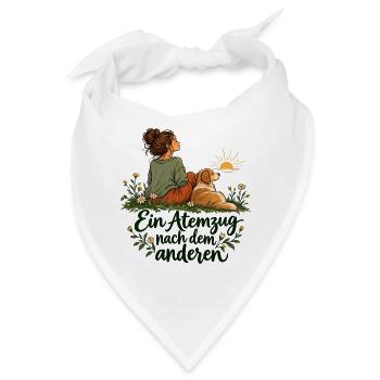 Achtsamkeit mit Hund - Bandana - Weiß - Vorne