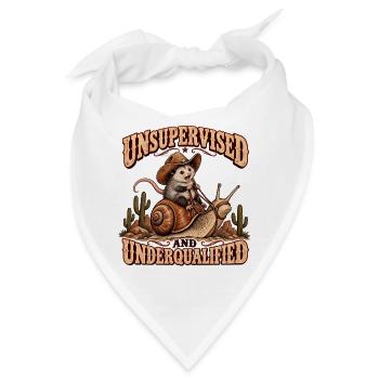 Unbeaufsichtigt und unterqualifiziert - Bandana - Weiß - Vorne