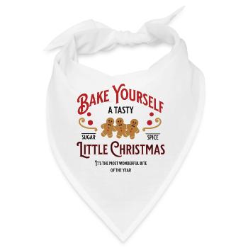 Bake Yourself A Tasty Christmas Backen Geschenk - Bandana - Weiß - Vorne