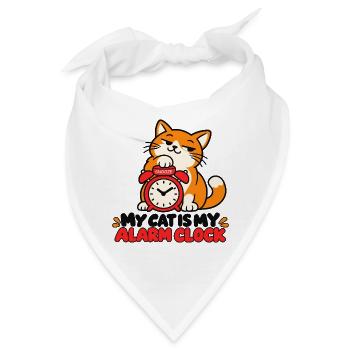 Meine Katze ist mein Wecker-lustiger Katzenliebhaber - Bandana - Weiß - Vorne
