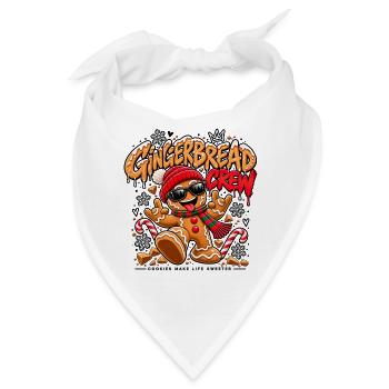 Gingerbread Crew – Lustiger Lebkuchen Weihnachten - Bandana - Weiß - Vorne