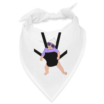 POGO BABY TRAGETASCHE - Bandana - Weiß - Vorne