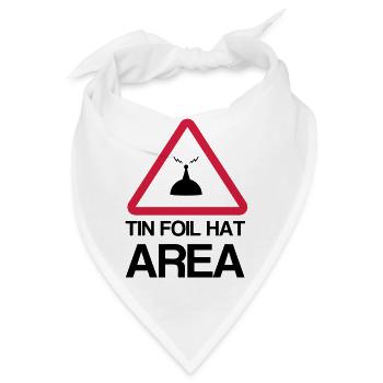 Tin Foil Hat Area - Bandana - Weiß - Vorne