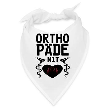 Orthopäde mit Herz Geschenk - Bandana - Weiß - Vorne