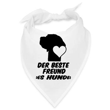 Bester Freund des Hundes, Hund, Tier, Geschenk - Bandana - Weiß - Vorne