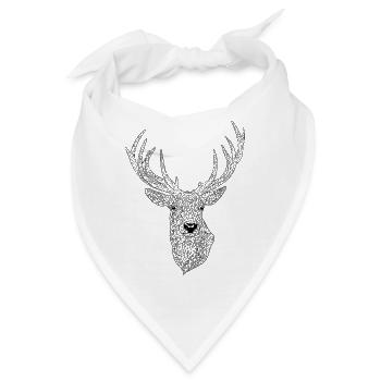 Hirsch Mustermann - Bandana - Weiß - Vorne