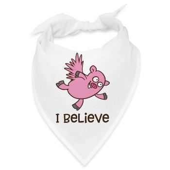 fliegendes Schwein - Bandana - Weiß - Vorne