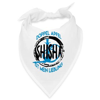 Doppel-Apfel Shisha ist mein Liebling! - Bandana - Weiß - Vorne