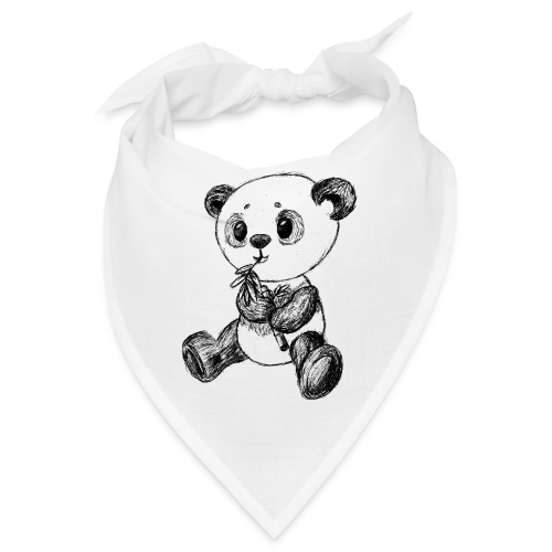 Panda niedźwiedź czarny scribblesirii - Bandana