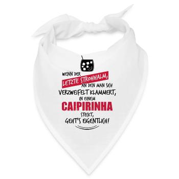 Letzter Strohhalm Caipirinha - Bandana - Weiß - Vorne