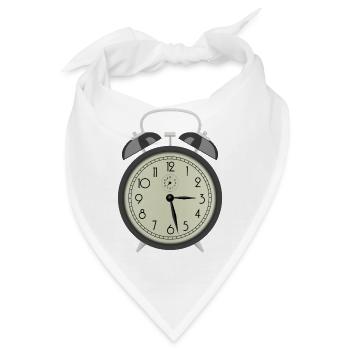 uhr zeit watch clock time hourglass sanduhr40 - Bandana - Weiß - Vorne