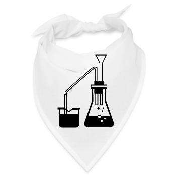 reagenzglas flask tube experiment chemistry chemie - Bandana - Weiß - Vorne