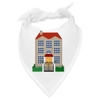 building house homes architektur haus gebaeude212 - Bandana - Weiß - Vorne