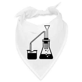 Chemie Experiment Geschenkidee Substanz mischen - Bandana - Weiß - Vorne