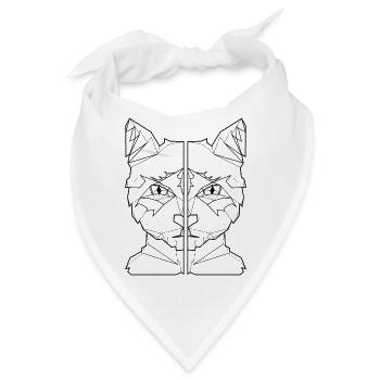 katzenfreund katzenfreund geschenk katze shirt - Bandana - Weiß - Vorne