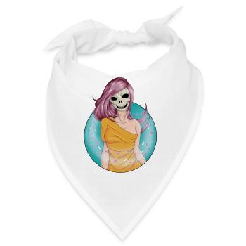 Totenkopf des Windes - Bandana - Weiß - Vorne