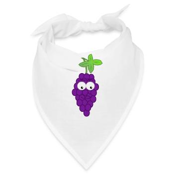 Weintraube - Bandana - Weiß - Vorne