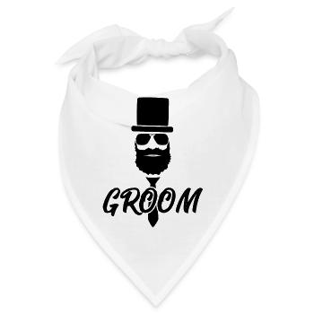 Groom Bachelor Party Shirt - Bandana - Weiß - Vorne