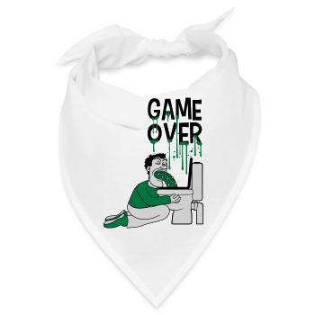 game over klo wc toilette kotzen uebergeben breche - Bandana - Weiß - Vorne