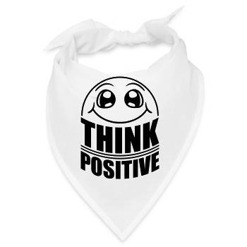 gesicht denken cool think positive positiv bleiben - Bandana - Weiß - Vorne