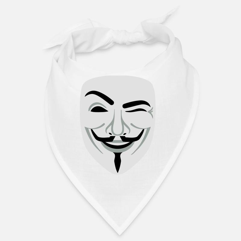 Fun Guy Fawkes Anonymous - Bandana - Weiß