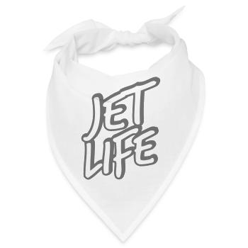 cartoon comic weltreise ferien flugzeug logo jet l - Bandana - Weiß - Vorne
