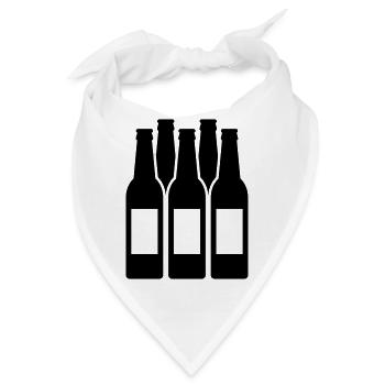 Bierflaschen - Bandana - Weiß - Vorne