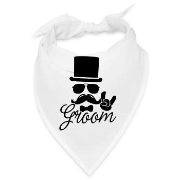 Bräutigam hochzeit Junggesellen-abschied party - Bandana - Weiß - Vorne
