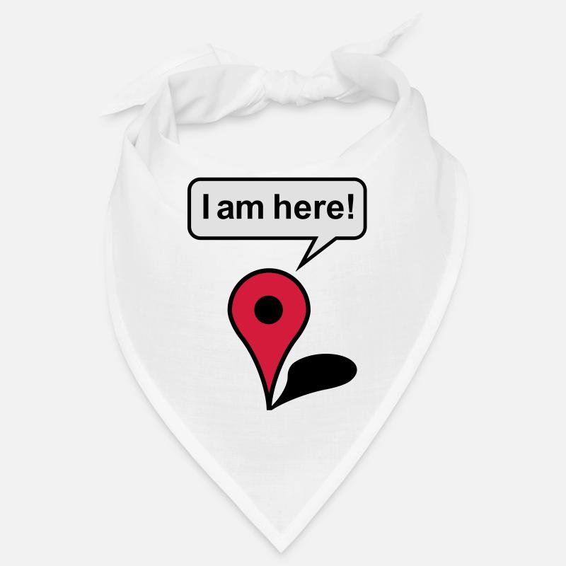 I am here! Google Maps - Bandana - Weiß