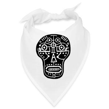 Totenkopf - Bandana - Weiß - Vorne