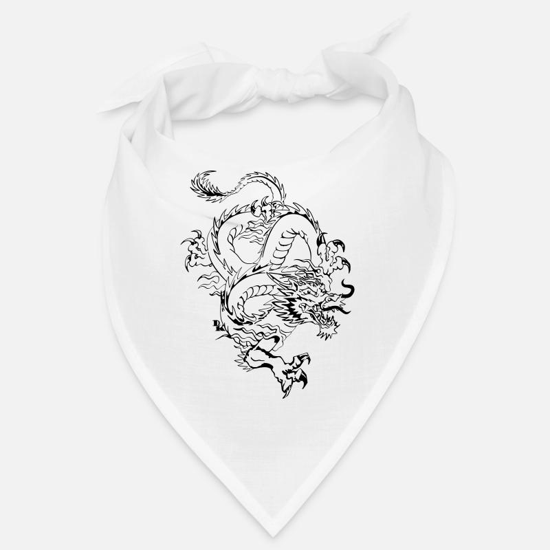Chinesische Drachen von dk - Bandana - Weiß