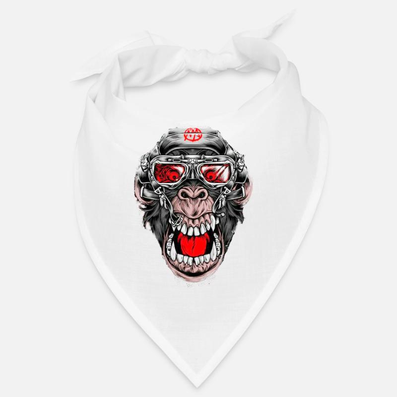 Crazy Monkey - Bandana - blanc