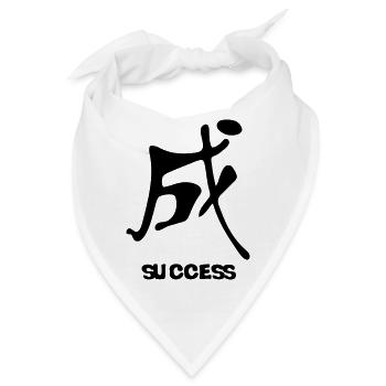 Feng-Shui-Symbol Erfolg Erfolg Erfolg - Bandana - Weiß - Vorne