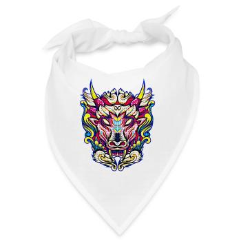 Phantasie Tier - Bandana - Weiß - Vorne