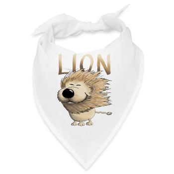 Sternzeichen Löwe Comic - Bandana - Weiß - Vorne