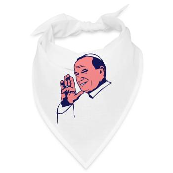Johannes Paul 2 Papst Heiliger pere personnalite - Bandana - Weiß - Vorne