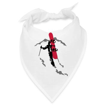 Freerider Snowboarder - Bandana - Weiß - Vorne