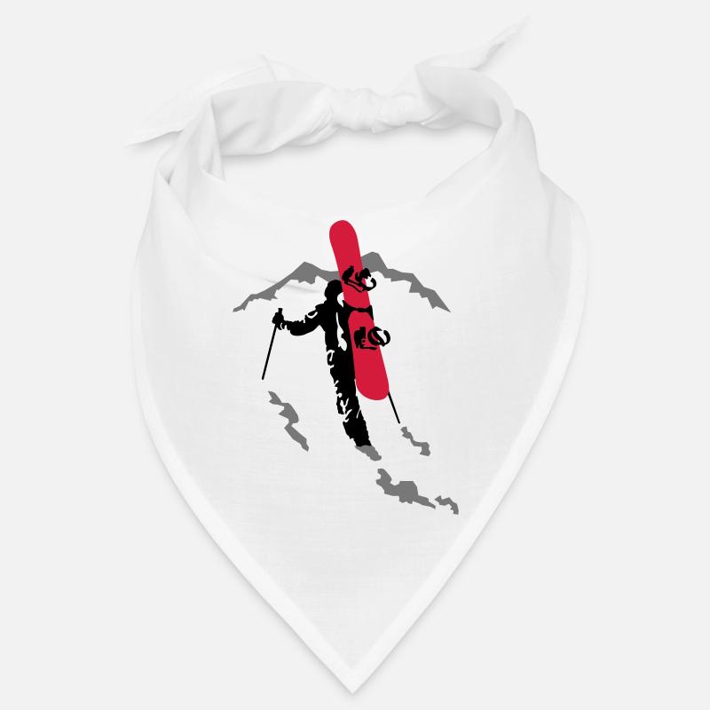 Freerider Snowboarder - Bandana - Weiß