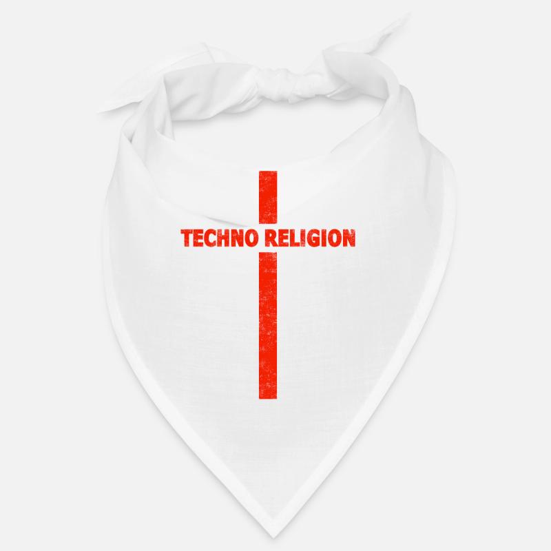 Techno - musique techno - religion techno - cadeau Bandana