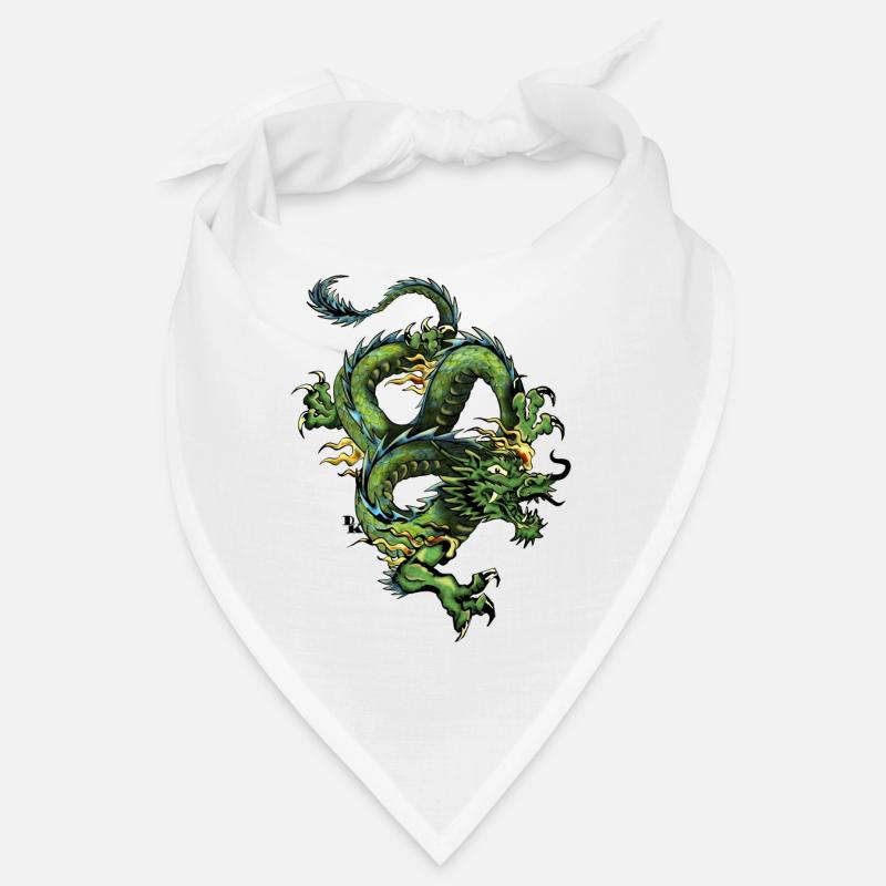 Chinesischer Drache 202 - Bandana - Weiß