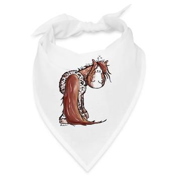 Goldiger Appaloosa - Westernpferd - Bandana - Weiß - Vorne