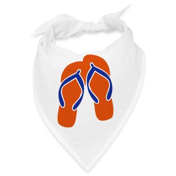Paar Zunge Zange Flip Flop Sommer 1 - Bandana - Weiß - Vorne