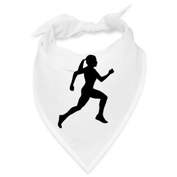 Läuferin, Laufen - Bandana - Weiß - Vorne