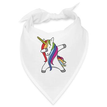 Einhorn DAB Dance - Bandana - Weiß - Vorne