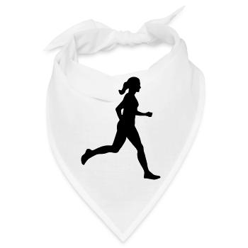 Läuferin, Laufen - Bandana - Weiß - Vorne