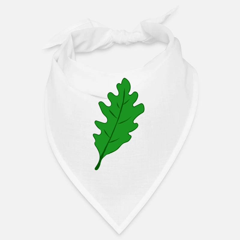 Eiche - Eichenblatt - Bandana - Weiß