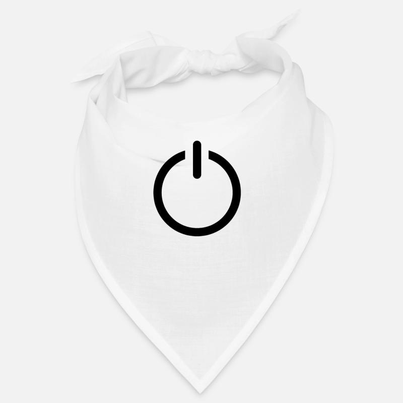 Bouton d'alimentation - icône - Bandana - blanc