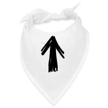 Pfeil - Bandana - Weiß - Vorne